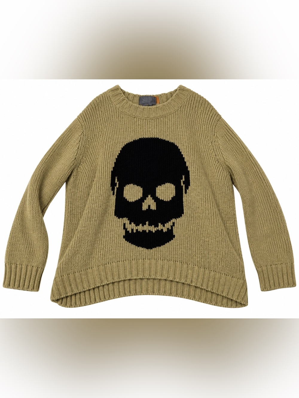 Wooden Ships Crewneck Sweater with Black Skull